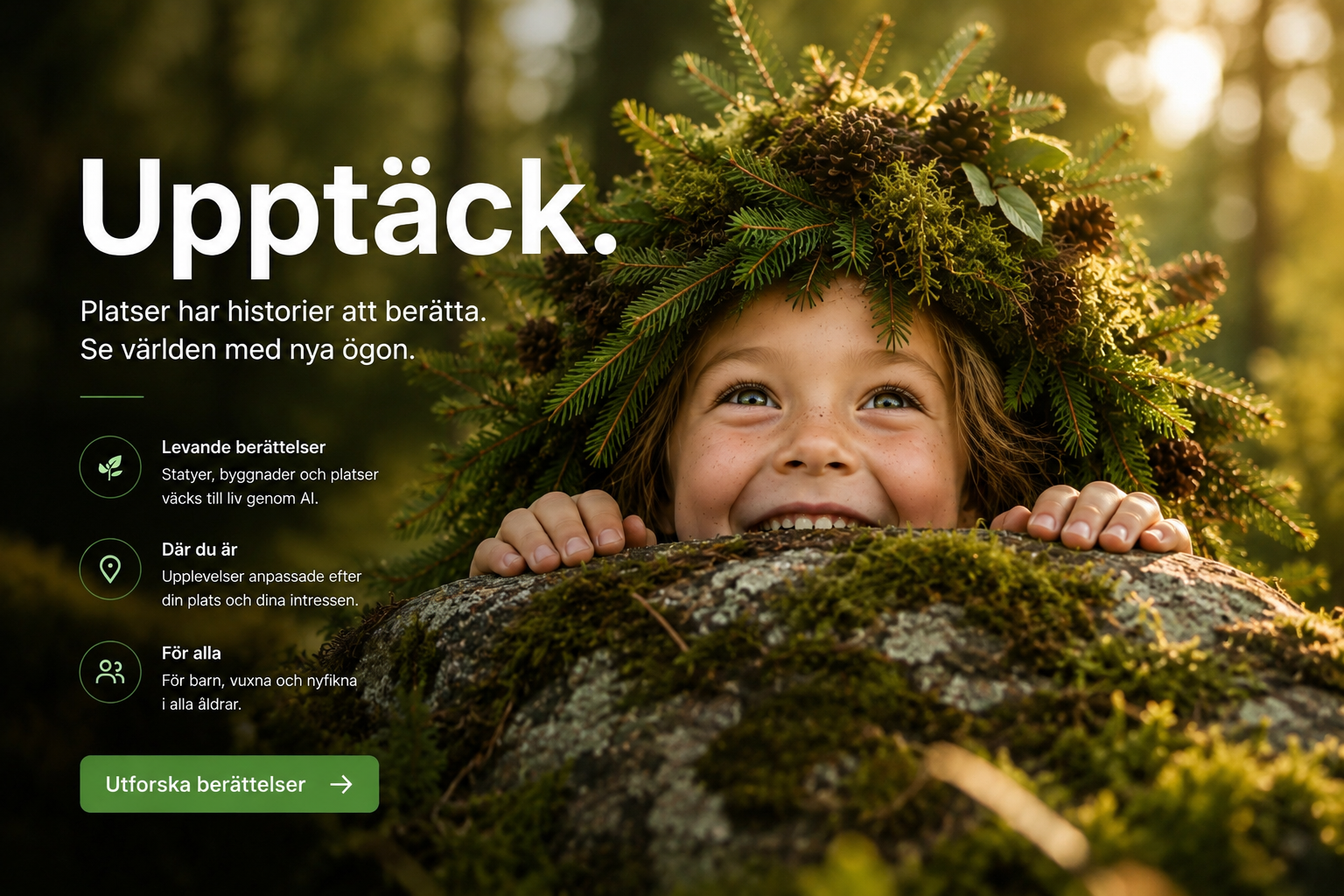 A child exploring nature — the playful spirit behind Wayspot